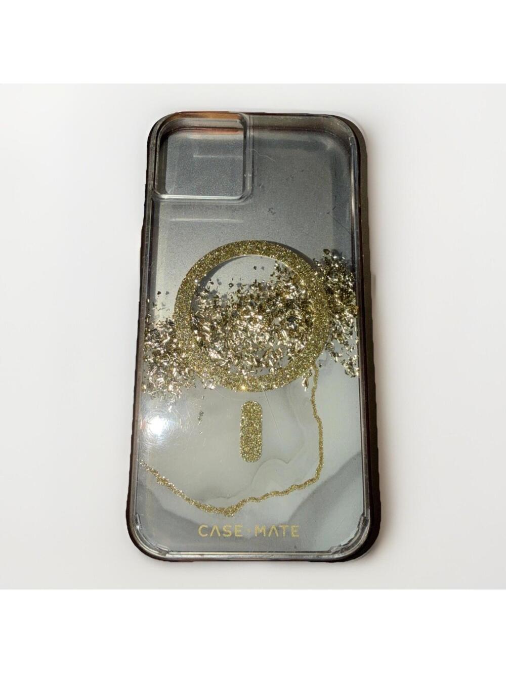 Case-Mate Karat Marble Gold Glitter MagSafe Case iPhone 14 Plus Sturdy